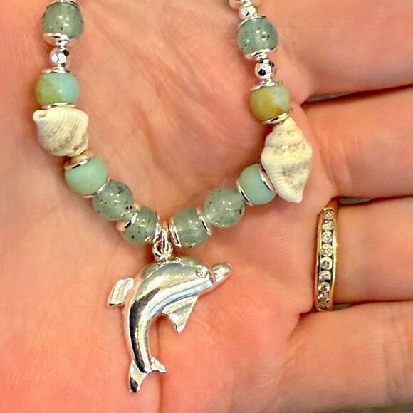 Bohemian Dolphin Bead And Shell Anklet Womens Casual Beach Accessory New - Picture 3 of 5